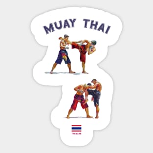 Traditional Muay Thai Kickboxing Thailand Sticker